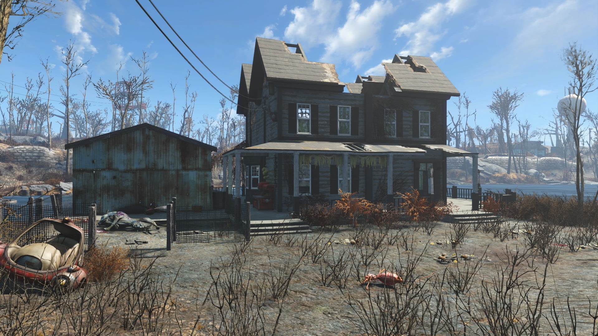 Fallout 4 лодочный домик таффингтона отразить атаку рейдеров фото 6