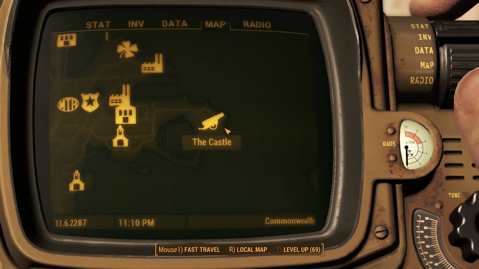 Fallout 4 The Castle Location Map