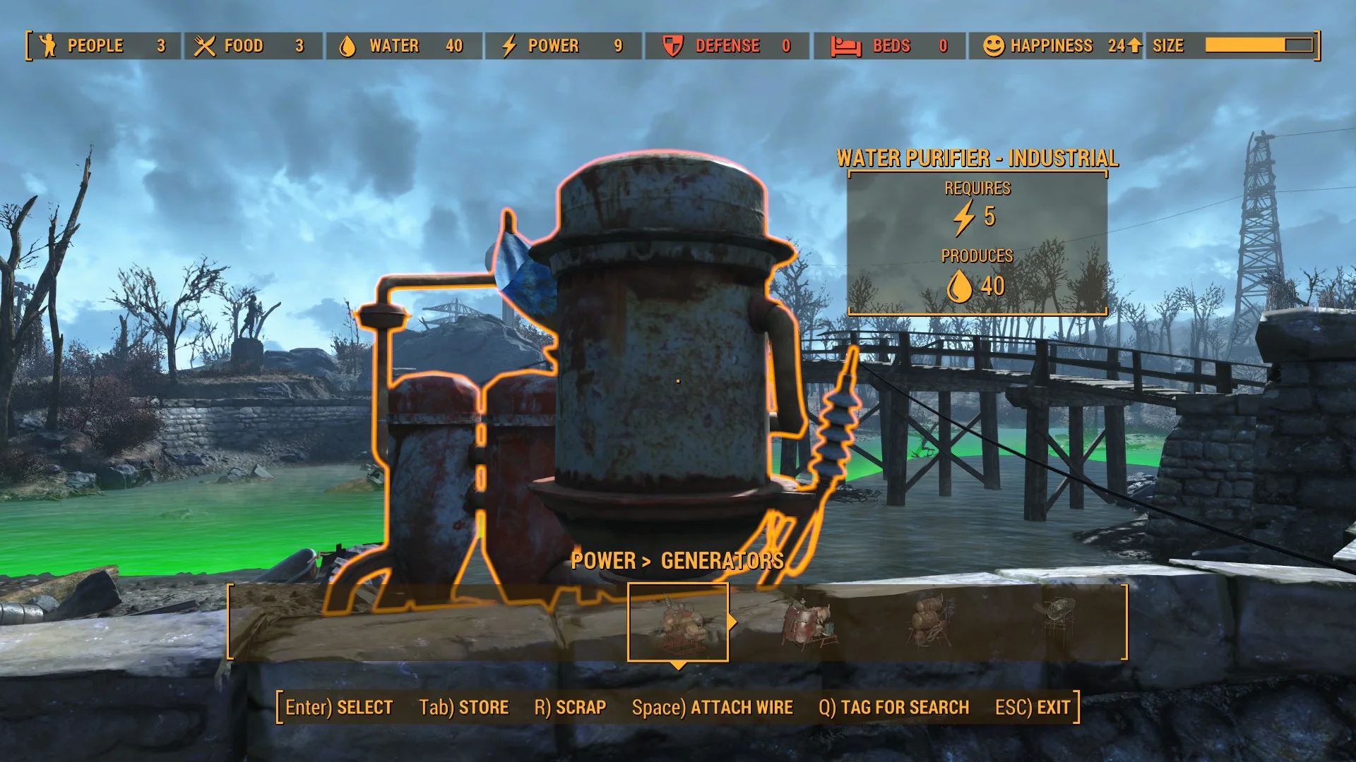 Fallout 4 Water purifier WITH POWER 2 generators