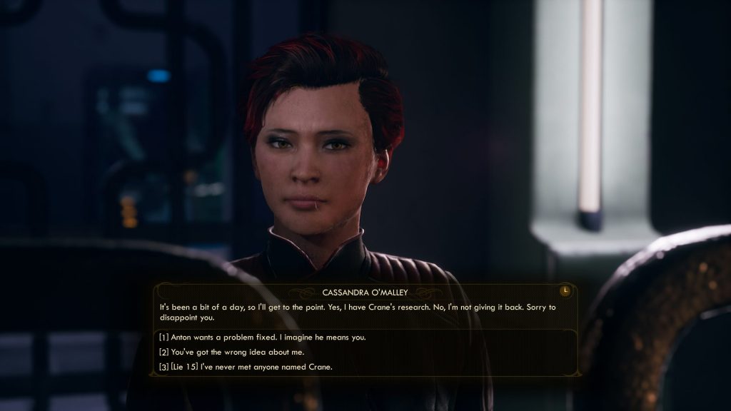 The Outer Worlds Cassandra