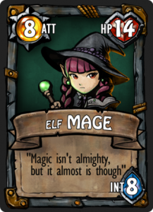 Dicetiny player character mage