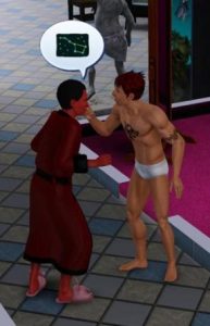 Sim brother Experiment yell insult fight