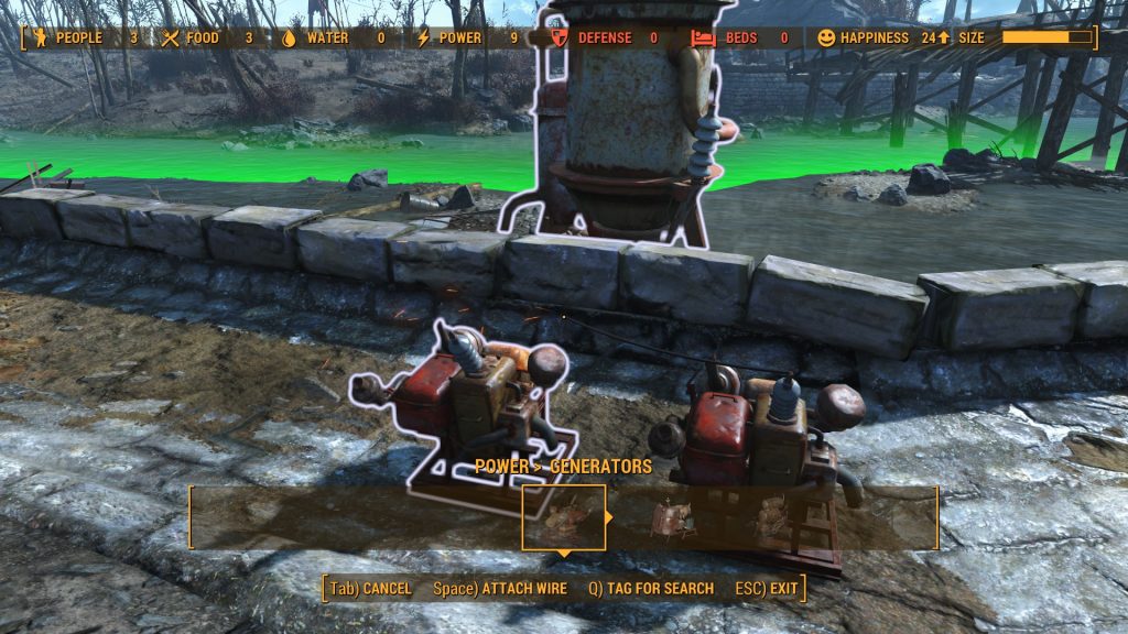 Fallout 4 Connecting A Wire Between Two Generators