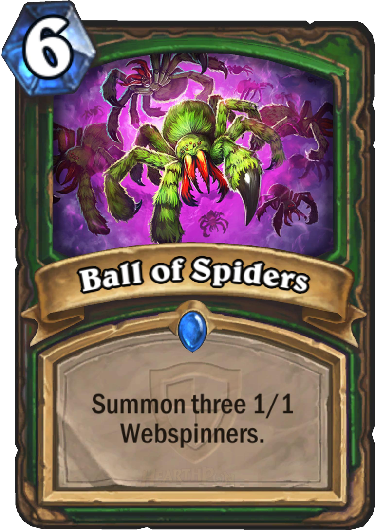 Hearthstone Card Ball of Spiders