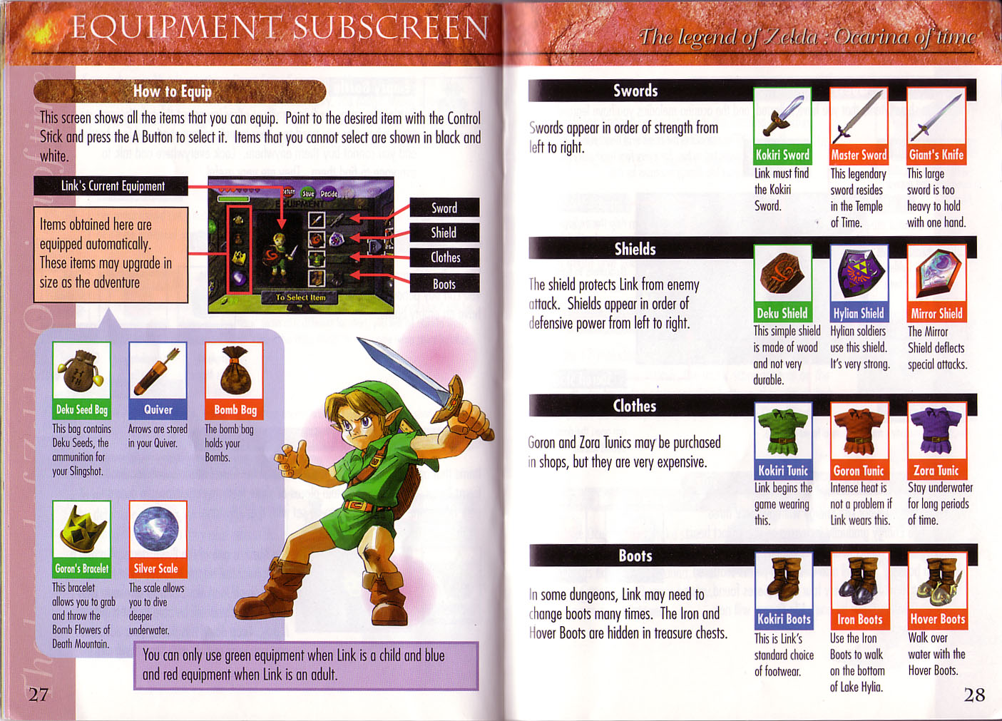 Instruction Booklet Zelda