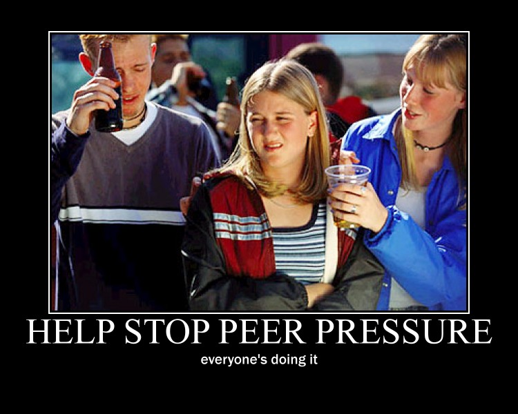 peer pressure meme joke convince