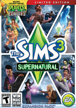 Sims 3 Supernatural Box Art