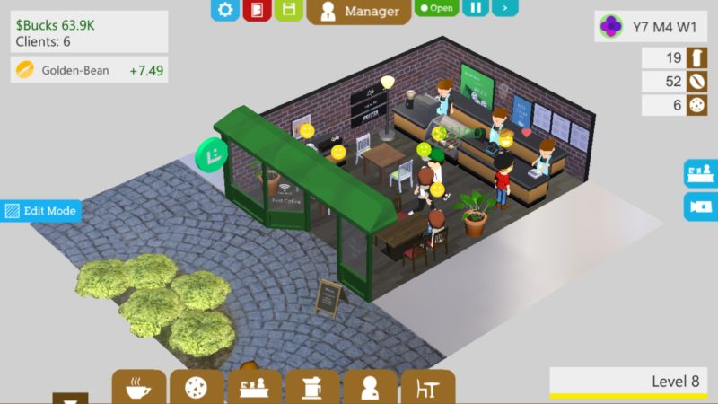 coffee shop tycoon gameplay