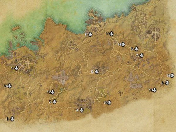 Alik'r Desert Skyshard Locations