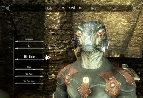 change your appearance in skyrim