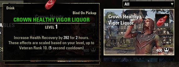 crown healthy vigor liquor