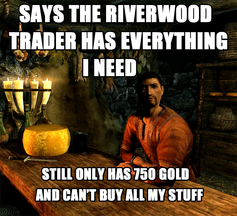 Skyrim memes Lucan Riverwood Trader