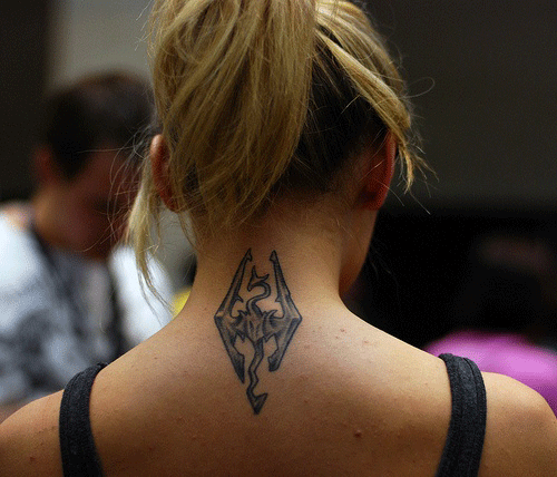 skyrim tattoos neck logo