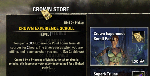 Crown Experience Scroll