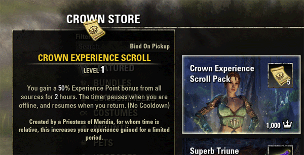 Experience Boost - Elder Scrolls Online