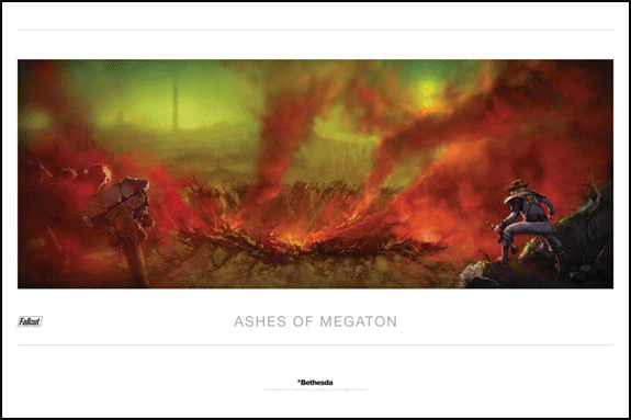 ashes of megaton lithograph