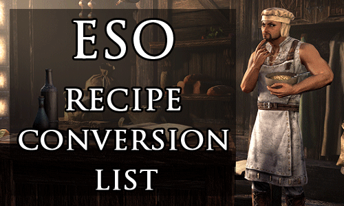 eso recipe conversion list