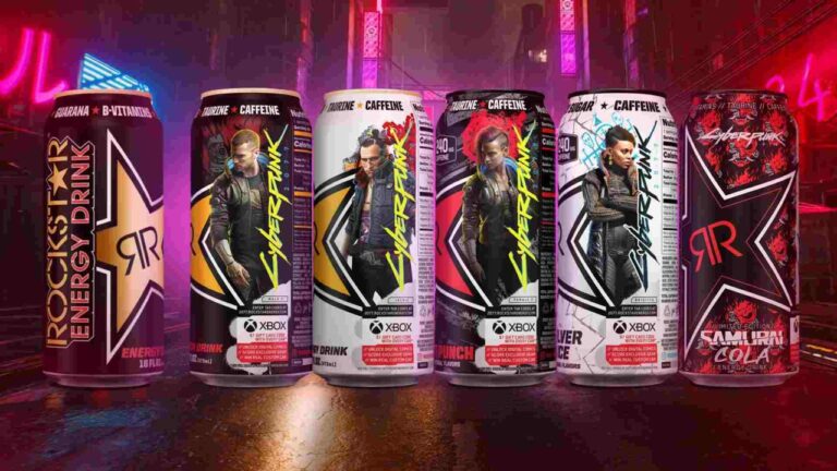 Cyberpunk 2077 Rockstar Energy Drink Cans
