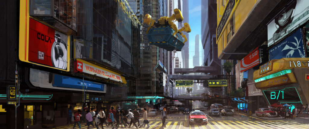 Cyberpunk 2077 City Center Downtown