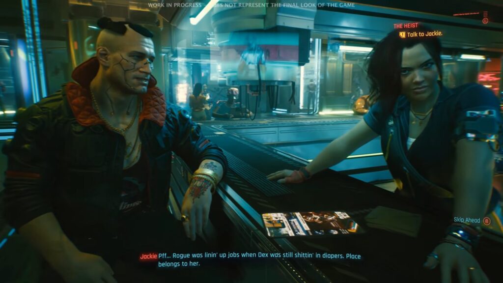 Cyberpunk 2077 Rotating Your Head Towards Other Dialogue Participants