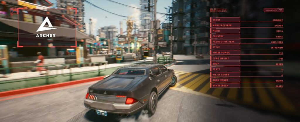 Cyberpunk 2077 Vehicles Guide Economy Tier Hella Archer