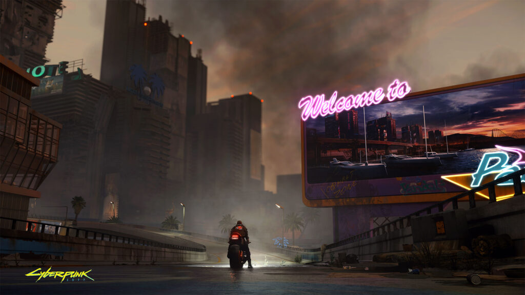 Cyberpunk 2077 Welcome to Pacifica Sign Dangerous District