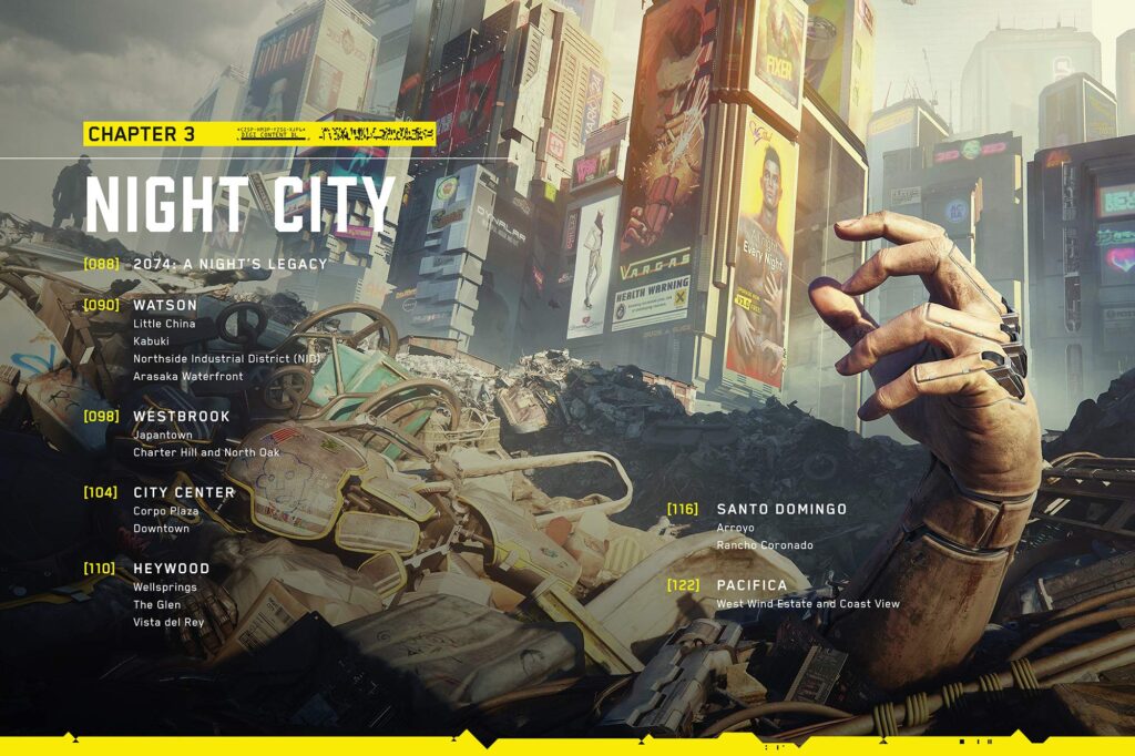 The World Of Cyberpunk 2077 Art Lore Book Night City Locatons