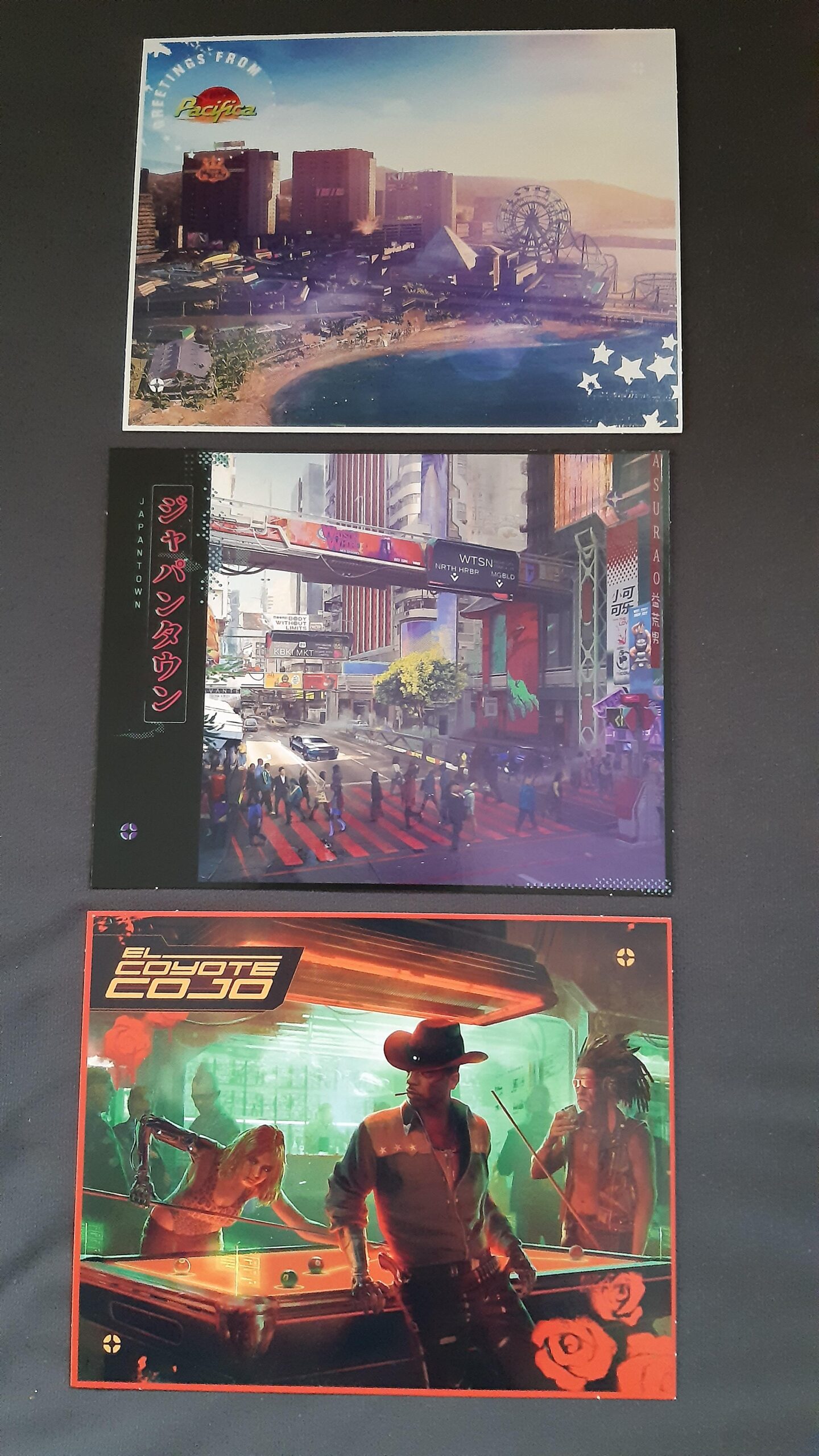 Cyberpunk 2077 Physical Edition Leak postcards