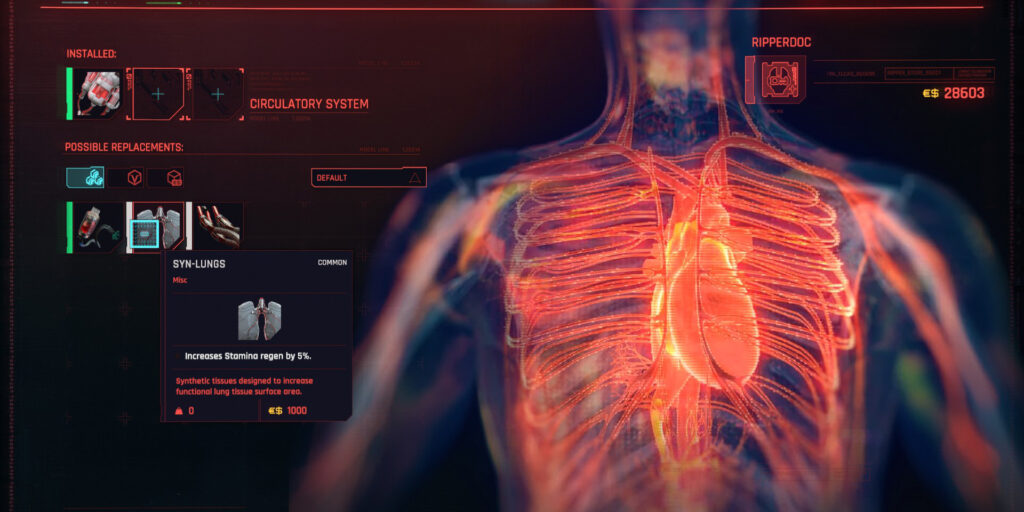 Cyberpunk 2077 Cyberware Guide Circulatory System