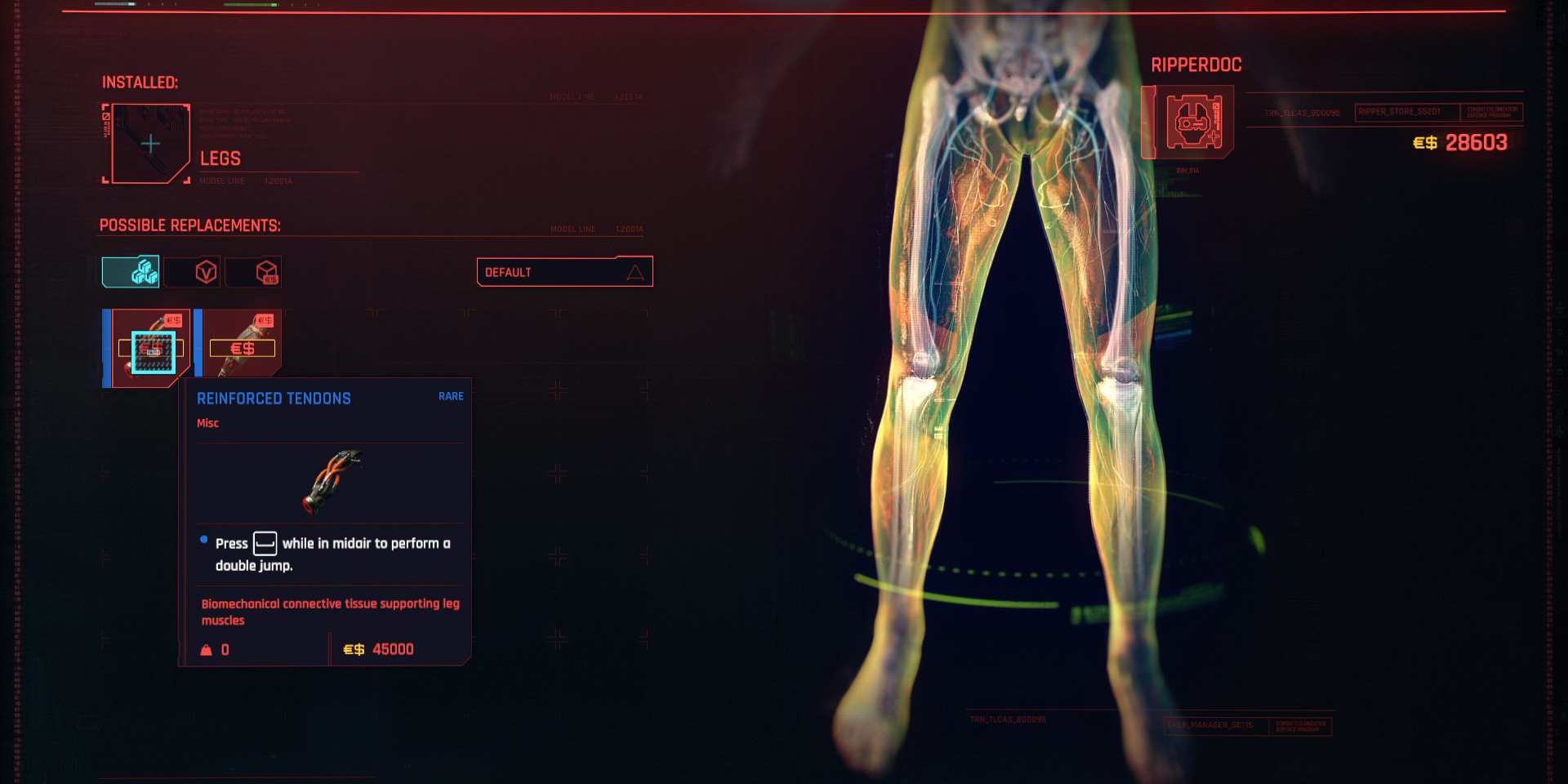 Cyberpunk 2077 Cyberware Guide Legs
