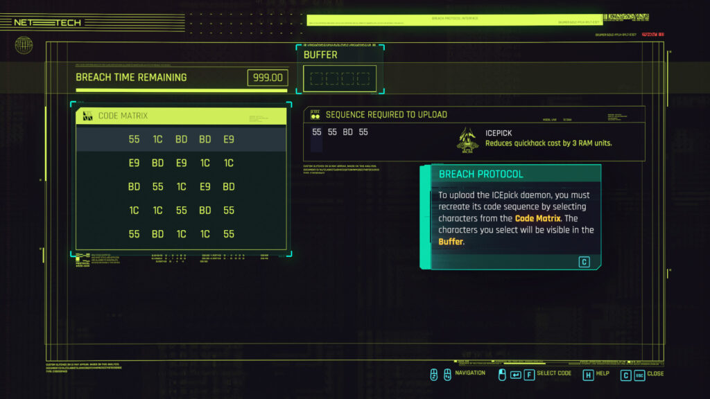 cyberpunk 2077 hacking guide breach protocol mini game step 1