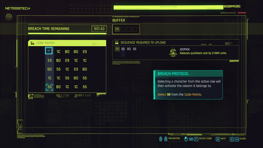cyberpunk 2077 hacking guide breach protocol mini game step 3