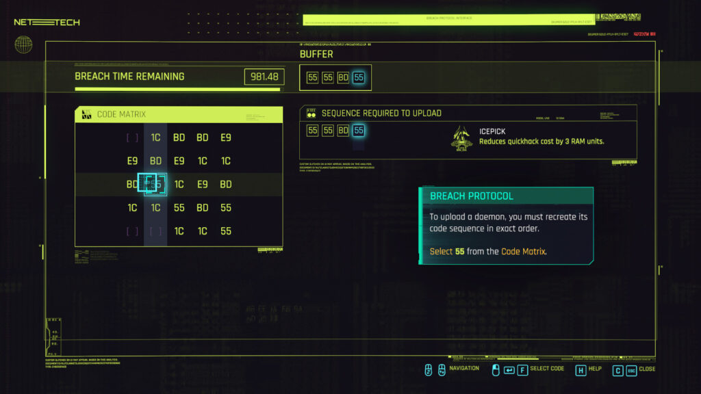 cyberpunk 2077 hacking guide breach protocol mini game step 5