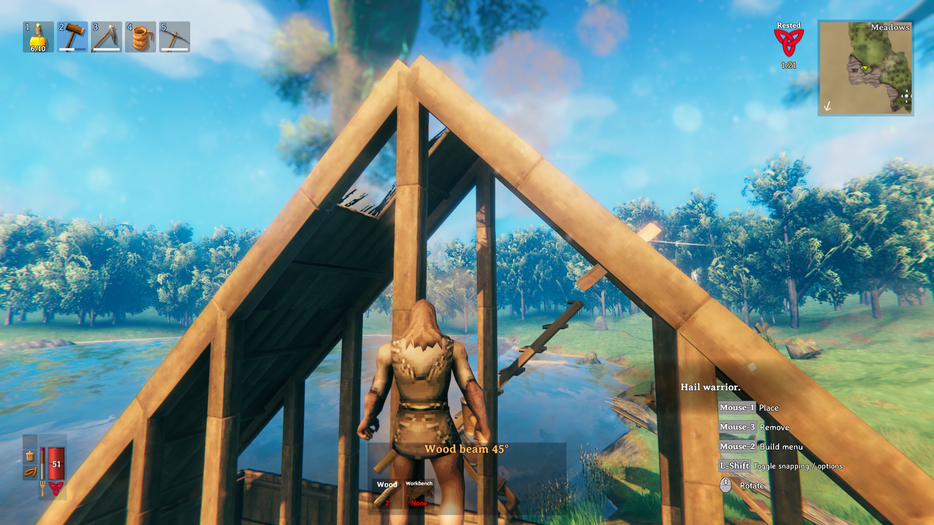 how to build a roof in valheim