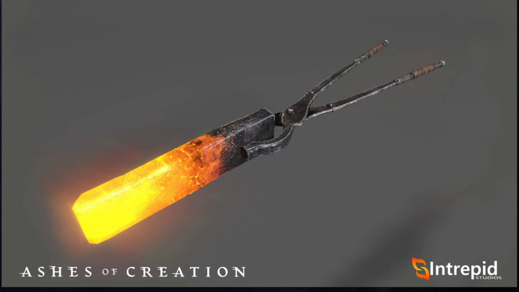 ashes of creation livestream coming up in may blacksmiths tongs