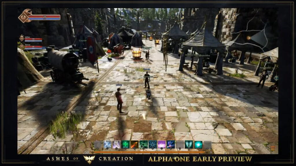 ashes of creation pre alpha footage camp node