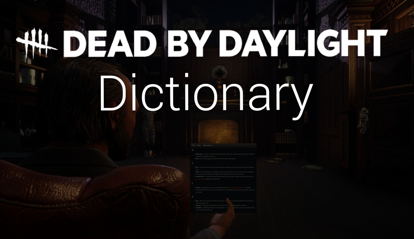 featured image for dead by daylight dictionary