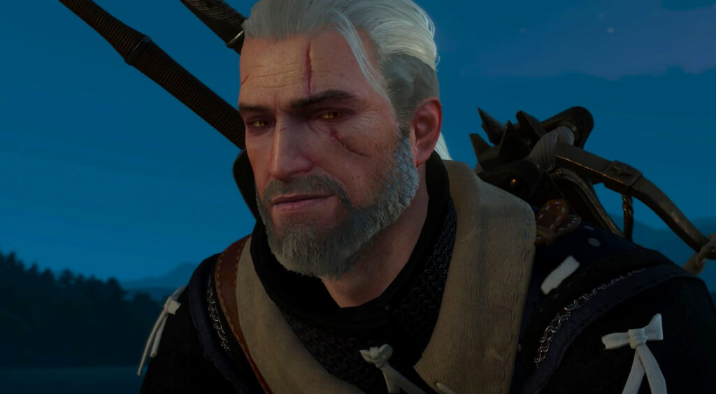 Geralt smiling