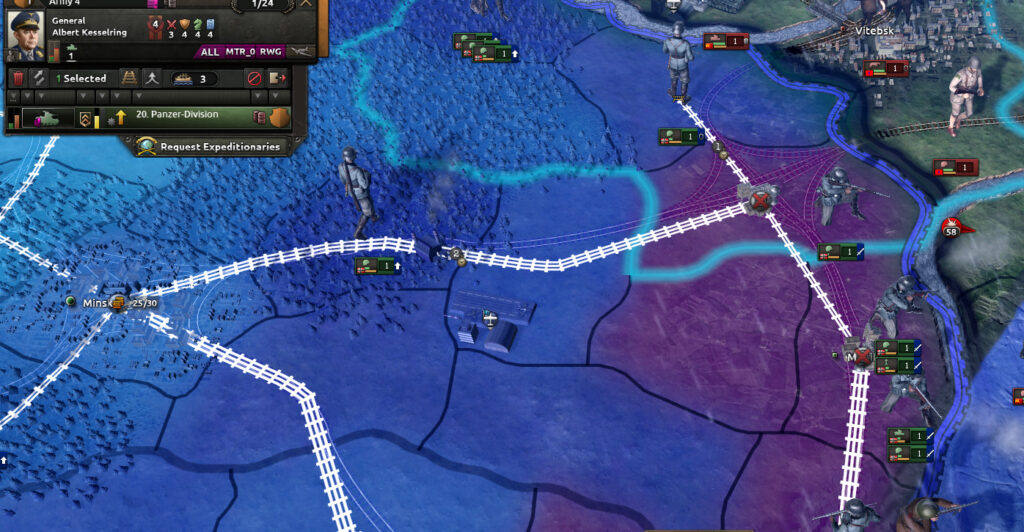 Railway system in Patch 1.11 for Hearts of Iron IV