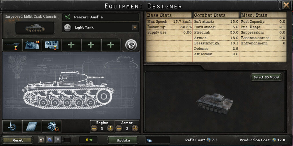 Tank designer in the No Step Back DLC for Hearts of Iron IV