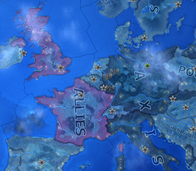 An example of the factions ma mode in Hearts of Iron IV.