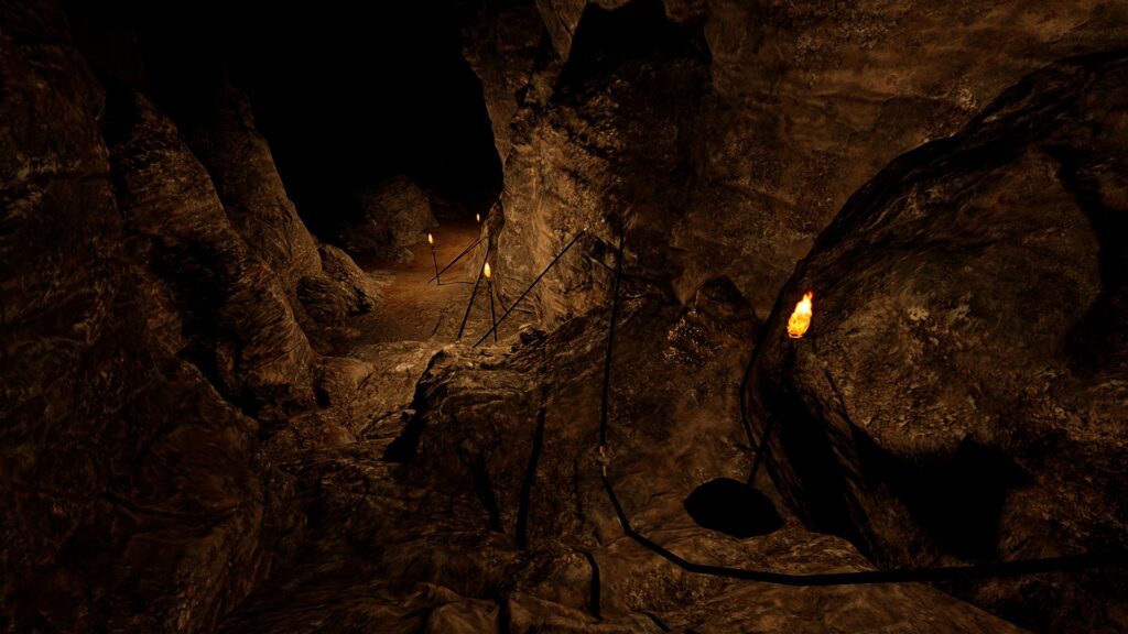icarus dry run expedition lighting up cave for wire