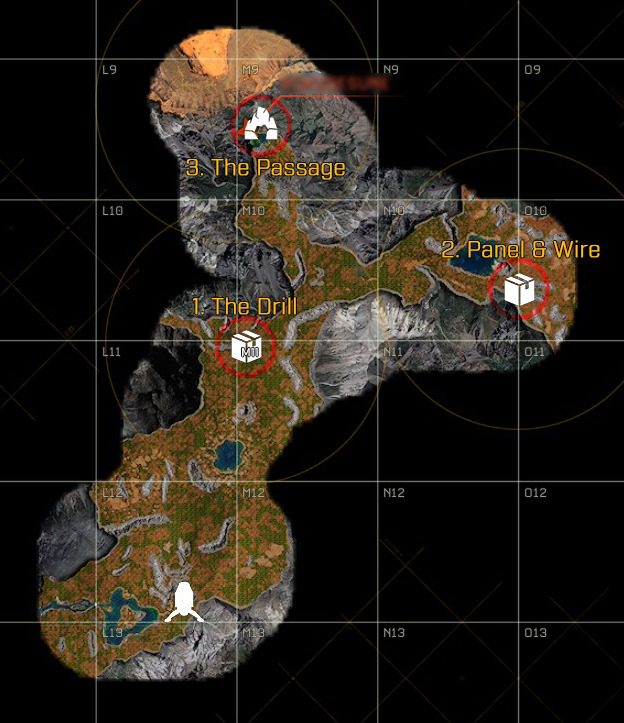 icarus dry run expedition location of objectives map