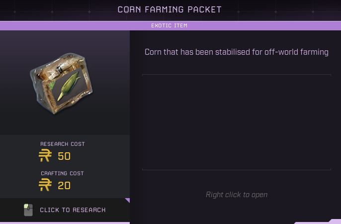 icarus corn farming packet