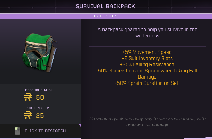 icarus survival backpack