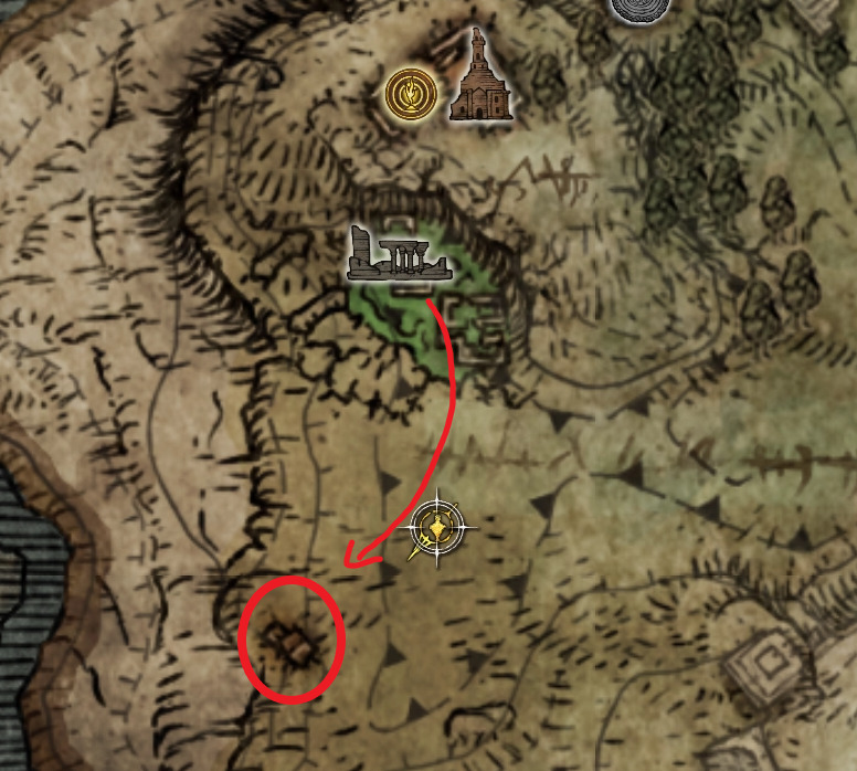 isolated merchant's shack map location elden ring