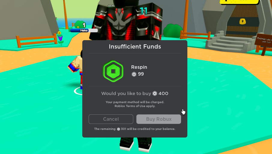 roblox image insufficient funds