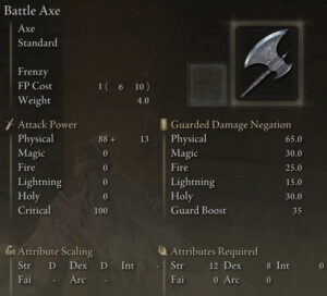 weapon stats elden ring