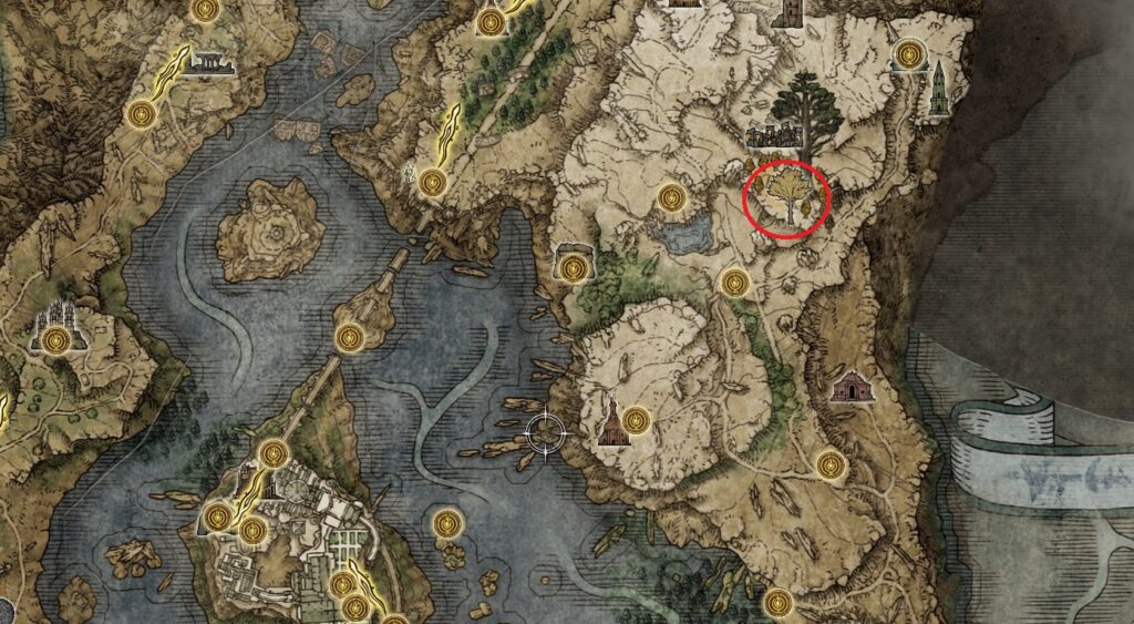 location of eastern erdtree avatar liurnia elden ring