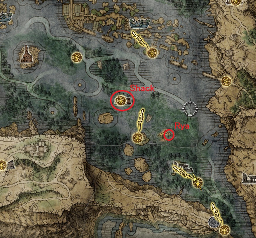 Ryas Necklace Map Shack Elden Ring